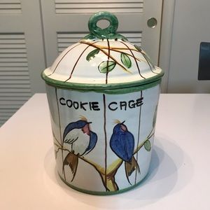 Beautiful Bird Cage Cookie Jar - Italy 7/55